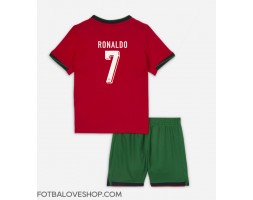 Portugalsko Cristiano Ronaldo #7 Dětské Domácí Dres ME 2024 Krátký Rukáv (+ trenýrky)