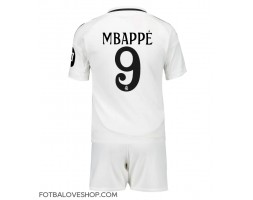 Real Madrid Kylian Mbappe #9 Dětské Domácí Dres 2024-25 Krátký Rukáv (+ trenýrky)