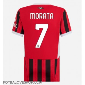 AC Milan Alvaro Morata #7 Dámské Domácí Dres 2024-25 Krátký Rukáv