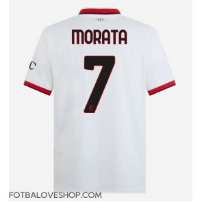 AC Milan Alvaro Morata #7 Venkovní Dres 2024-25 Krátký Rukáv