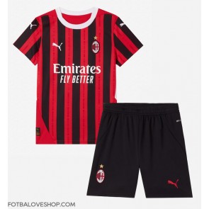 AC Milan Dětské Domácí Dres 2024-25 Krátký Rukáv (+ trenýrky)