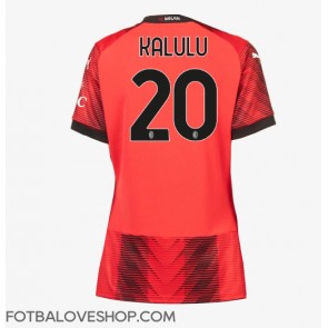 AC Milan Pierre Kalulu #20 Dámské Domácí Dres 2023-24 Krátký Rukáv