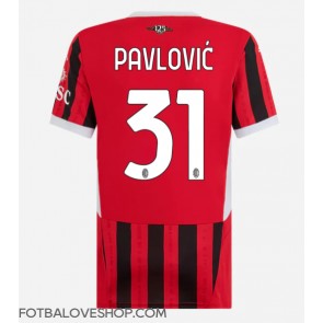 AC Milan Strahinja Pavlovic #31 Dámské Domácí Dres 2024-25 Krátký Rukáv