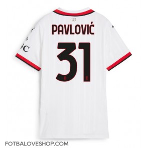 AC Milan Strahinja Pavlovic #31 Dámské Venkovní Dres 2024-25 Krátký Rukáv