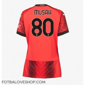 AC Milan Yunus Musah #80 Dámské Domácí Dres 2023-24 Krátký Rukáv