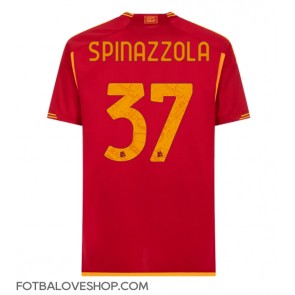 AS Roma Leonardo Spinazzola #37 Domácí Dres 2023-24 Krátký Rukáv