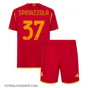 AS Roma Leonardo Spinazzola #37 Dětské Domácí Dres 2023-24 Krátký Rukáv (+ trenýrky)