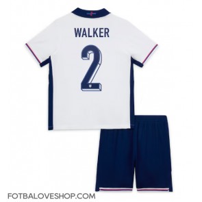 Anglie Kyle Walker #2 Dětské Domácí Dres ME 2024 Krátký Rukáv (+ trenýrky)