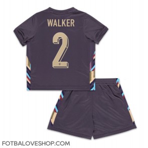 Anglie Kyle Walker #2 Dětské Venkovní Dres ME 2024 Krátký Rukáv (+ trenýrky)