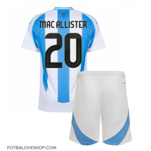 Argentina Alexis Mac Allister #20 Dětské Domácí Dres Copa America 2024 Krátký Rukáv (+ trenýrky)