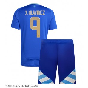 Argentina Julian Alvarez #9 Dětské Venkovní Dres Copa America 2024 Krátký Rukáv (+ trenýrky)