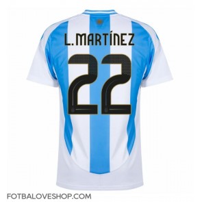 Argentina Lautaro Martinez #22 Domácí Dres Copa America 2024 Krátký Rukáv