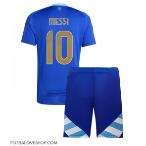 Argentina Lionel Messi #10 Dětské Venkovní Dres Copa America 2024 Krátký Rukáv (+ trenýrky)