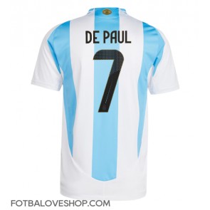 Argentina Rodrigo De Paul #7 Domácí Dres Copa America 2024 Krátký Rukáv