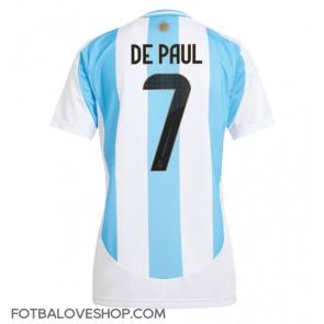 Argentina Rodrigo De Paul #7 Dámské Domácí Dres Copa America 2024 Krátký Rukáv