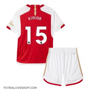 Arsenal Jakub Kiwior #15 Dětské Domácí Dres 2023-24 Krátký Rukáv (+ trenýrky)