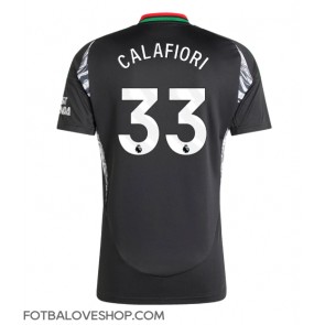 Arsenal Riccardo Calafiori #33 Venkovní Dres 2024-25 Krátký Rukáv