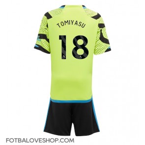 Arsenal Takehiro Tomiyasu #18 Dětské Venkovní Dres 2023-24 Krátký Rukáv (+ trenýrky)