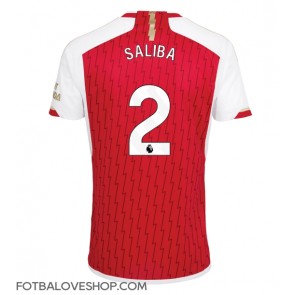 Arsenal William Saliba #2 Domácí Dres 2023-24 Krátký Rukáv