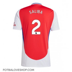 Arsenal William Saliba #2 Domácí Dres 2024-25 Krátký Rukáv