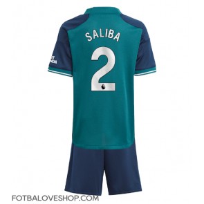 Arsenal William Saliba #2 Dětské Alternativní Dres 2023-24 Krátký Rukáv (+ trenýrky)