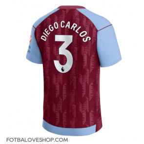 Aston Villa Diego Carlos #3 Domácí Dres 2023-24 Krátký Rukáv