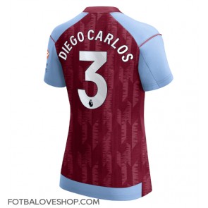 Aston Villa Diego Carlos #3 Dámské Domácí Dres 2023-24 Krátký Rukáv