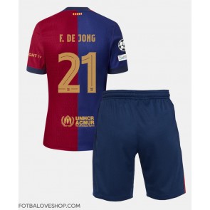 Barcelona Frenkie de Jong #21 Dětské Domácí Dres 2024-25 Krátký Rukáv (+ trenýrky)