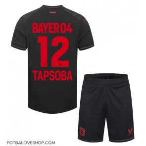 Bayer Leverkusen Edmond Tapsoba #12 Dětské Domácí Dres 2023-24 Krátký Rukáv (+ trenýrky)