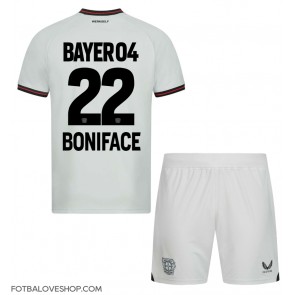 Bayer Leverkusen Victor Boniface #22 Dětské Venkovní Dres 2023-24 Krátký Rukáv (+ trenýrky)