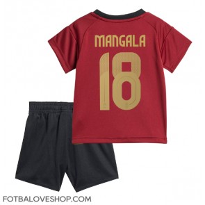 Belgie Orel Mangala #18 Dětské Domácí Dres ME 2024 Krátký Rukáv (+ trenýrky)