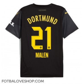 Borussia Dortmund Donyell Malen #21 Venkovní Dres 2024-25 Krátký Rukáv