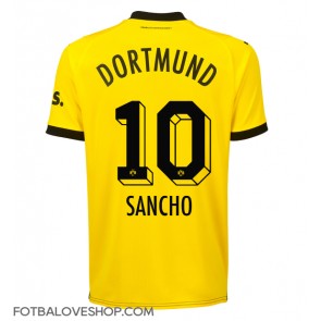 Borussia Dortmund Jadon Sancho #10 Domácí Dres 2023-24 Krátký Rukáv