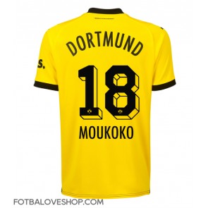 Borussia Dortmund Youssoufa Moukoko #18 Domácí Dres 2023-24 Krátký Rukáv