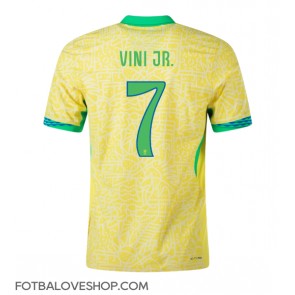 Brazílie Vinicius Junior #7 Domácí Dres Copa America 2024 Krátký Rukáv