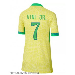 Brazílie Vinicius Junior #7 Dámské Domácí Dres Copa America 2024 Krátký Rukáv