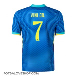 Brazílie Vinicius Junior #7 Venkovní Dres Copa America 2024 Krátký Rukáv