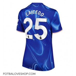 Chelsea Moises Caicedo #25 Dámské Domácí Dres 2024-25 Krátký Rukáv