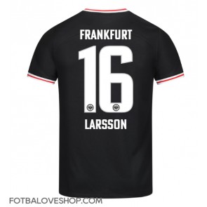 Eintracht Frankfurt Hugo Larsson #16 Venkovní Dres 2023-24 Krátký Rukáv