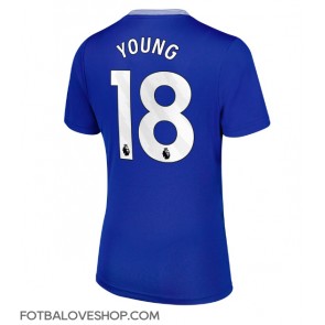 Everton Ashley Young #18 Dámské Domácí Dres 2024-25 Krátký Rukáv