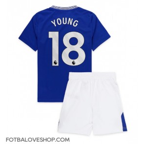 Everton Ashley Young #18 Dětské Domácí Dres 2024-25 Krátký Rukáv (+ trenýrky)