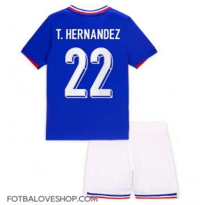 Francie Theo Hernandez #22 Dětské Domácí Dres ME 2024 Krátký Rukáv (+ trenýrky)