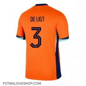 Holandsko Matthijs de Ligt #3 Domácí Dres ME 2024 Krátký Rukáv