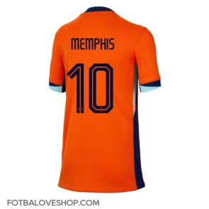 Holandsko Memphis Depay #10 Dámské Domácí Dres ME 2024 Krátký Rukáv