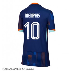 Holandsko Memphis Depay #10 Dámské Venkovní Dres ME 2024 Krátký Rukáv