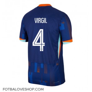 Holandsko Virgil van Dijk #4 Venkovní Dres ME 2024 Krátký Rukáv