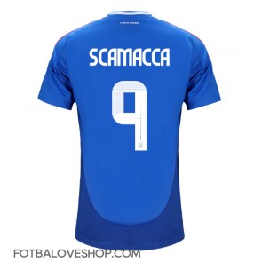 Itálie Gianluca Scamacca #9 Domácí Dres ME 2024 Krátký Rukáv