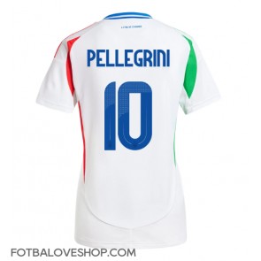 Itálie Lorenzo Pellegrini #10 Dámské Venkovní Dres ME 2024 Krátký Rukáv