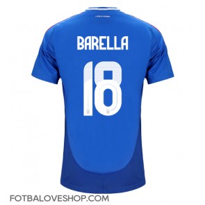 Itálie Nicolo Barella #18 Domácí Dres ME 2024 Krátký Rukáv