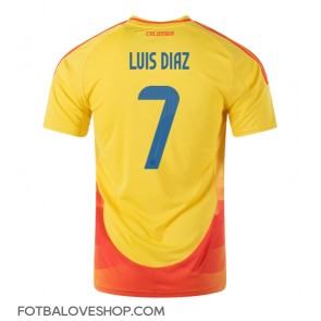 Kolumbie Luis Diaz #7 Domácí Dres Copa America 2024 Krátký Rukáv